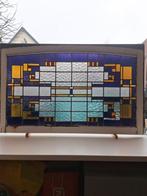 2 grote identieke glas in lood ramen, Ophalen, Gevelraam of Ruit, Gebruikt, Minder dan 80 cm