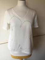 Marccain,Marc Cain tshirt blouse maat 2 (36), Wit, Ophalen of Verzenden, Zo goed als nieuw, Korte mouw