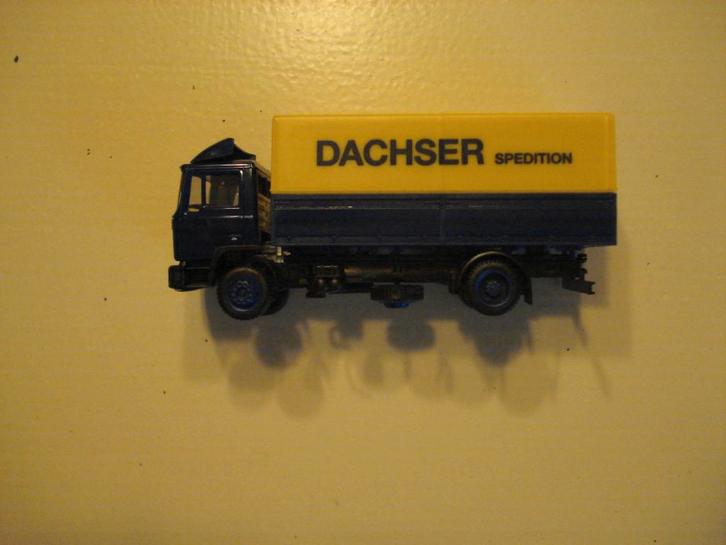 MAN vrachtwagen Dachser (Herpa), Hobby en Vrije tijd, Modelauto's | 1:87, Zo goed als nieuw, Bus of Vrachtwagen, Herpa, Verzenden