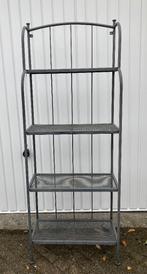Brocante metalen rek - planten etagere met 4 roosters, Ophalen, Gebruikt, Nvt, Nvt