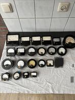 Partij vintage paneelmeters , volt , ampere micro amp meters, Antiek en Kunst, Antiek | Gereedschap en Instrumenten, Ophalen of Verzenden