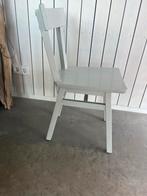 4 Grijze Houten Stoelen - Verven mogelijk!, Gebruikt, Ophalen of Verzenden, Vier, Grijs