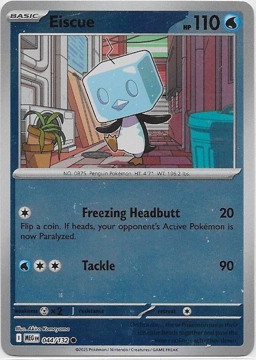 Mega Evolution,  Eiscue [reverse] 44/132, Ophalen of Verzenden, Nieuw, Losse kaart