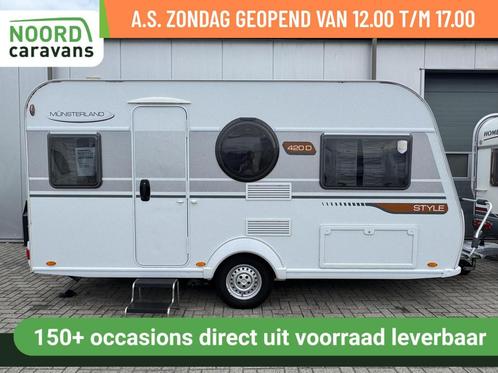 Lmc MUNSTERLAND STYLE 420 D, DWARSBED, MOVER, FIETSENDRAGER, Caravans en Kamperen, Caravans, Bedrijf, tot en met 4, 750 - 1000 kg