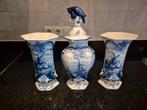 Antiek Delfts Blauw Kaststel - 3 Delig, Antiek en Kunst, Antiek | Keramiek en Aardewerk, Ophalen of Verzenden