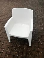 witte tuinstoelen, Ophalen, Gebruikt, Kunststof, Stapelbaar