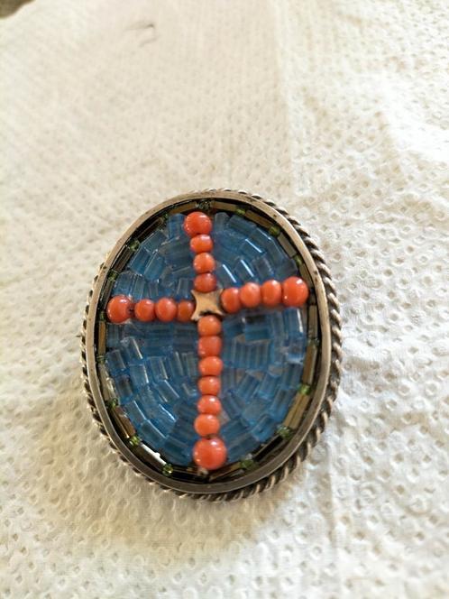 Prachtige antieke zilveren Italiaanse broche., Sieraden, Tassen en Uiterlijk, Antieke sieraden, Broche, Zilver, Verzenden