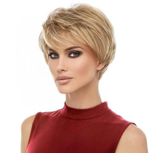 Vlotte blonde pruik kort haar in laagjes model Josephine, Sieraden, Tassen en Uiterlijk, Uiterlijk | Haarverzorging, Nieuw, Pruik of Haarverlenging