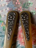 Antiek sla couvert been hoorn met zilver beslag lepels, Antiek en Kunst, Antiek | Bestek, Ophalen of Verzenden