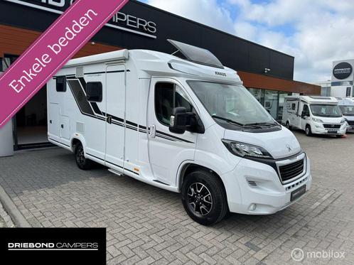 Knaus 650MEG Vansation 165PK Enkele Bedden Seitz Luifel Fiet, Caravans en Kamperen, Campers, Bedrijf, tot en met 3, Half-integraal