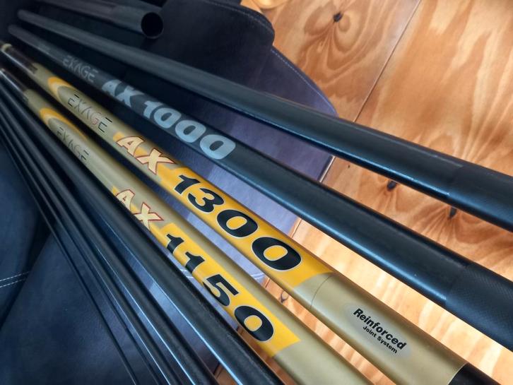 Vaste hengels packs Shimano Exage AX >> 11,5 & 13,0 m, Watersport en Boten, Hengelsport | Witvissen, Zo goed als nieuw, Vaste hengel