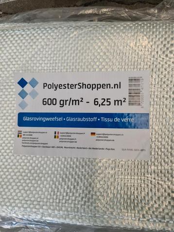 Rovingweefsel 600 gr/m2 polyester mat weefsel glasweefsel beschikbaar voor biedingen