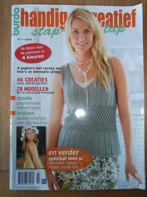 Burda handig en creatief 2  46 modellen positiemode mode xxl, Boeken, Hobby en Vrije tijd, Zo goed als nieuw, Breien en Haken