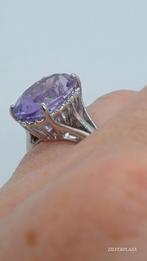 Zilveren ring 925 met amethist, Ophalen of Verzenden, 17 tot 18, Met edelsteen, Dame