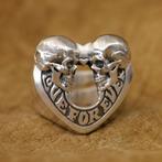 Skull ring - Love for ever - 925 Zilver, Beyondthepaintingstudio@gmail.com, Nieuw, Dame of Heer, Zilver