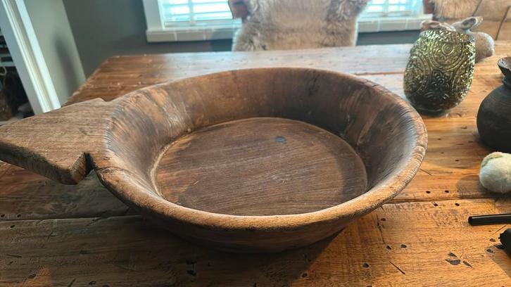 Grote houten schaal, Antiek en Kunst, Antiek | Schalen, Ophalen of Verzenden