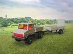 1/50 Mercedes Benz Unimog U1500 met veewagen i.z.g.st., Ophalen of Verzenden, Gebruikt, Bus of Vrachtwagen, Matchbox