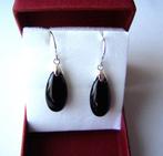 925 Zilveren oorbellen oorhangers met Onyx Onix, Ophalen, Hangers, Zo goed als nieuw, Met edelsteen