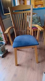 Stoel, Huis en Inrichting, Stoelen, Ophalen, Hout, Blauw, Zo goed als nieuw