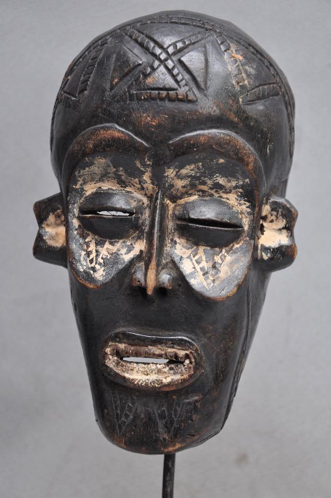 Ouder gelaatsmasker van de CHOWKE, DR Congo, ca.1960, Antiek en Kunst, Kunst | Niet-Westerse kunst, Ophalen of Verzenden