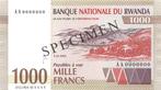 Rwanda 1000 Francs 1994 Unc Specimen pn 24a, Los biljet, Ophalen of Verzenden, Overige landen