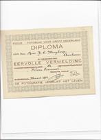 diploma  fotografie  fotoblad focus  1934  gesign  meijberg, Overige typen, Verzenden