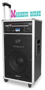 Karaoke, mobiele geluidset, CD speler, MP3, USB, Bluetooth, Vonyx, Nieuw, Info@marbeco.nl, Complete set