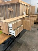 Eiken tv-meubel 280x55x40 cm wit geolied, Ophalen, Eikenhout, Nieuw, 200 cm of meer