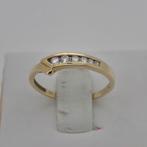 Gouden Ring 14k 585 met Zirkonia - Maat 17, Sieraden, Tassen en Uiterlijk, Ringen, Met edelsteen, Ophalen of Verzenden, Dame, Goud