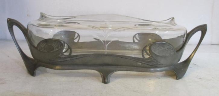 art nouveau Orivit centerpiece bloemenschaal, Antiek en Kunst, Curiosa en Brocante, Verzenden