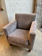 Fauteuil met antraciet ribbelstof. (Herstoffeerd), Huis en Inrichting, Fauteuils, Ophalen, Zo goed als nieuw, Minder dan 75 cm