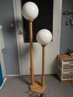 Mooie eiken vloerlamp met dimmer, Ophalen, 100 tot 150 cm, Zo goed als nieuw, Modern
