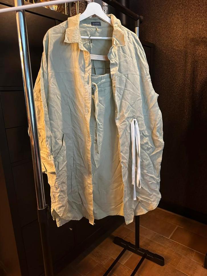 Samoon set mt 48, Kleding | Dames, Blouses en Tunieken, Zo goed als nieuw, Maat 46/48 (XL) of groter, Groen, Ophalen of Verzenden