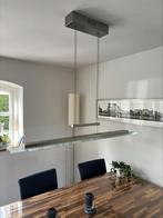 Moderne hanglamp Neuhaus Design rvs met glas 120 cm, Ophalen, Gebruikt