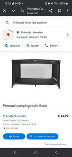 Campingbedje MET extra dik matras beide van Prenatal, Ophalen of Verzenden, Nieuw, Reisbedje