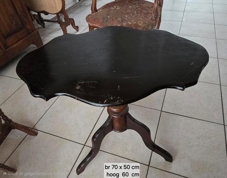 Antieke bijzettafel met driepoot, Antiek en Kunst, Antiek | Meubels | Tafels, Ophalen