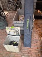 Festool circelzaag op accu incl lader foudraal en lineaal, Ophalen of Verzenden, Minder dan 600 watt, 30 tot 70 mm