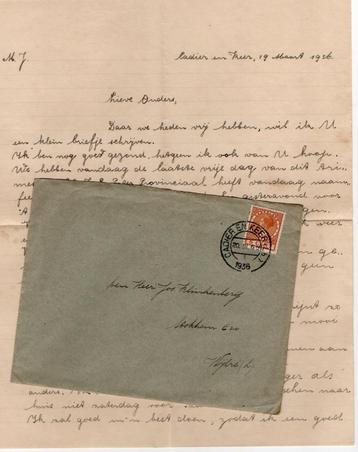 Brief Cadier en Keer Naar Stokhem Wijlre Klinkenberg 1936. beschikbaar voor biedingen