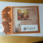 Herfstkaart studiolight met bladeren rand 3, Hobby en Vrije tijd, Ophalen of Verzenden, Zo goed als nieuw, Overige thema's