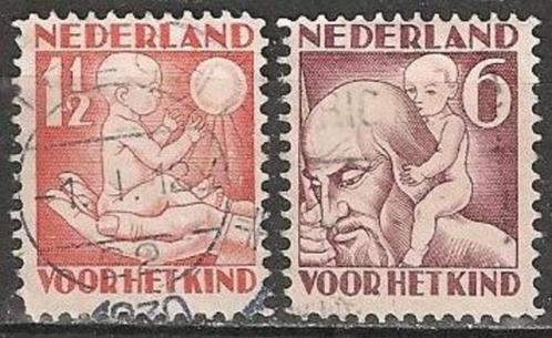 Kinder No. 232 en 234 mooi VERSNEDEN O. ADV. no.33 O., Postzegels en Munten, Postzegels | Nederland, Gestempeld, T/m 1940, Verzenden