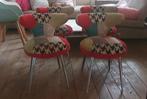 4 design eetkamerstoelen meerkleurig., Huis en Inrichting, Stoelen, Gebruikt, Overige kleuren, Design, Ophalen of Verzenden