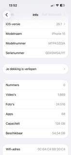 iPhone 15 128GB Wit - Gebruikt, Telecommunicatie, Mobiele telefoons | Apple iPhone, Ophalen, IPhone 15, Wit, Zonder abonnement