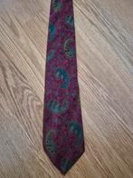 Donkerrood met groene stropdas met paisley design ***zgan***, Ophalen of Verzenden, Zo goed als nieuw, Rood, Met patroon