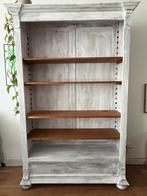 Houten Boekenkast met planken en lade., Ophalen, 100 tot 150 cm, Zo goed als nieuw, Met lade(s)