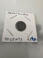Zilveren 10 cent 1849 - Koning Willem II, Zilver, Ophalen of Verzenden, 10 cent, Losse munt
