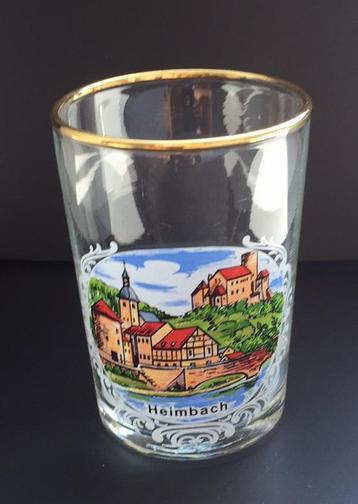 Uniek vintage glaasje Heimbach, Eifel, Duitsland beschikbaar voor biedingen