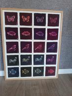 Ingelijst batikwerk met dierenmotieven, Ophalen, Zo goed als nieuw