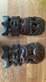 Authentieke handgemaakte houten afrikaanse maskers, Antiek en Kunst, Kunst | Beelden en Houtsnijwerken, Ophalen of Verzenden