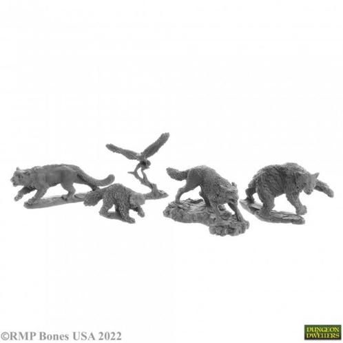 Reaper Miniatures Companion Animals (5) 07040 (77216), Hobby en Vrije tijd, Gezelschapsspellen | Bordspellen, Nieuw, Een of twee spelers
