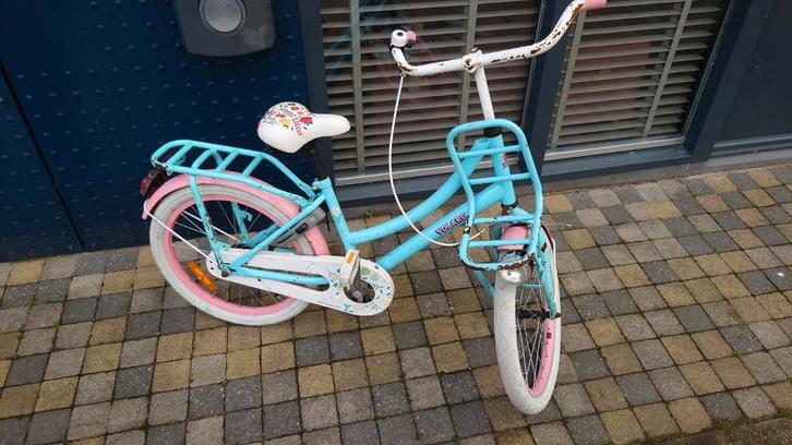 Kinderfiets Volare 20 inch – Blauw/Roze, Fietsen en Brommers, Fietsen | Meisjes, Gebruikt, 20 inch, Handrem, Ophalen of Verzenden